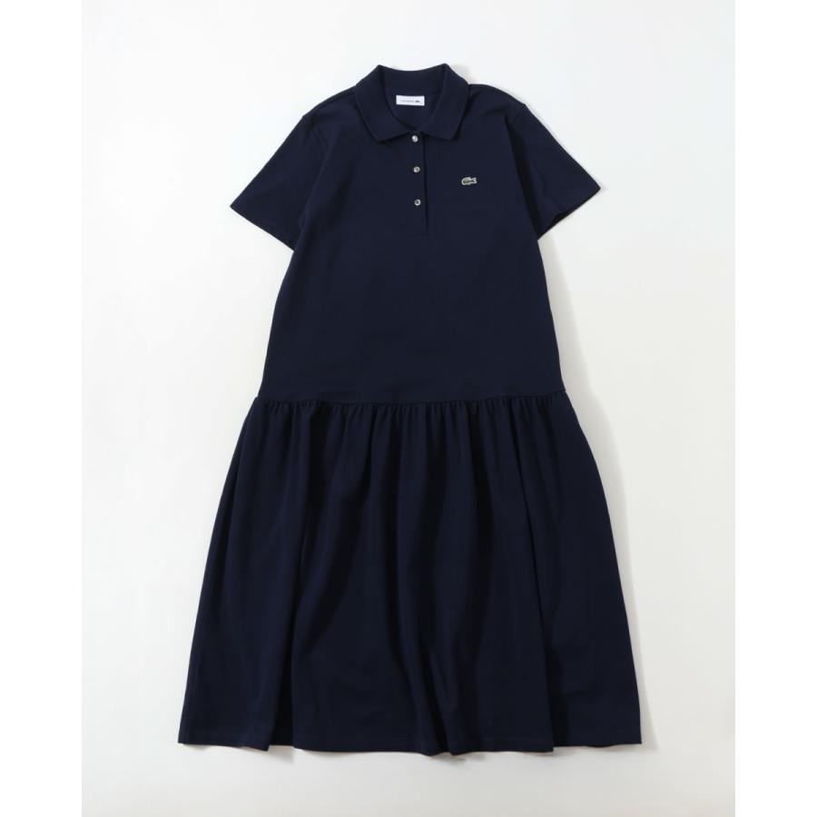 LACOSTE ラコステ 鹿の子地 ピケ ローウエスト ポロドレス