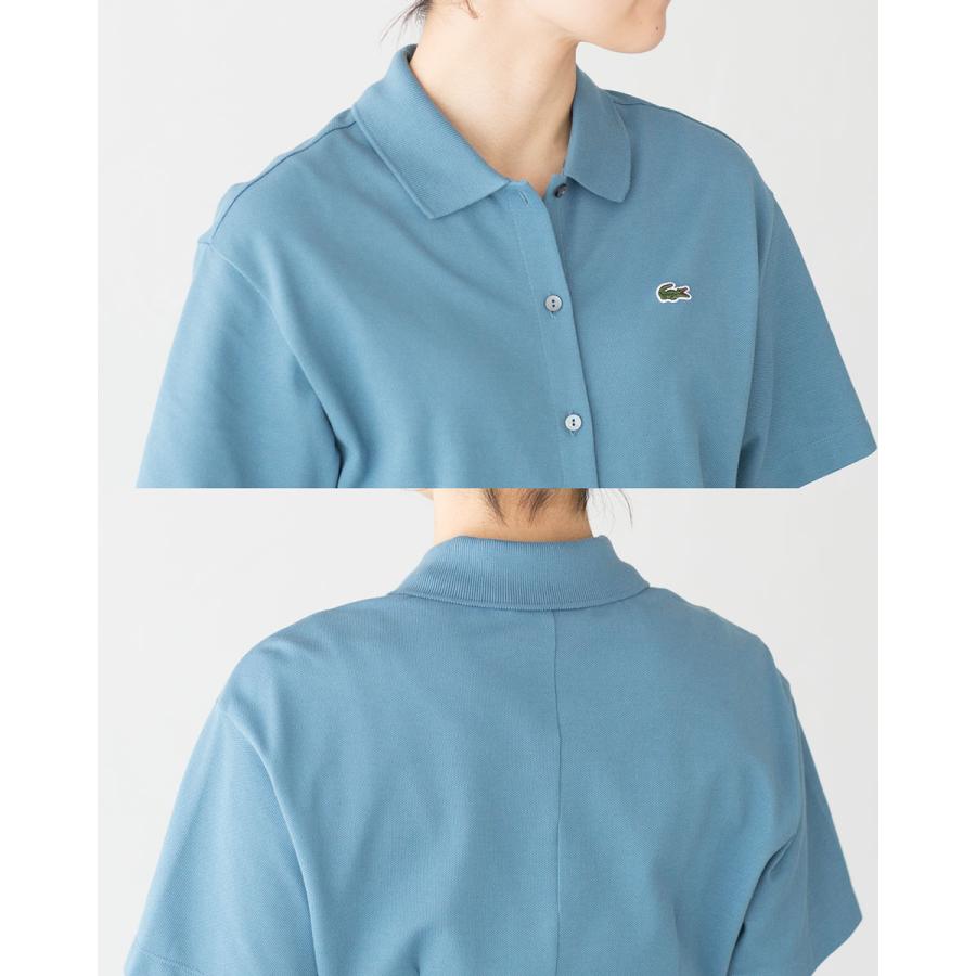 未使用✨ラコステ　鹿の子地シャツドレス　ポロシャツワンピース　34 グレー 新品未使用✨ラコステ 鹿の子地シャツドレス ポロシャツ