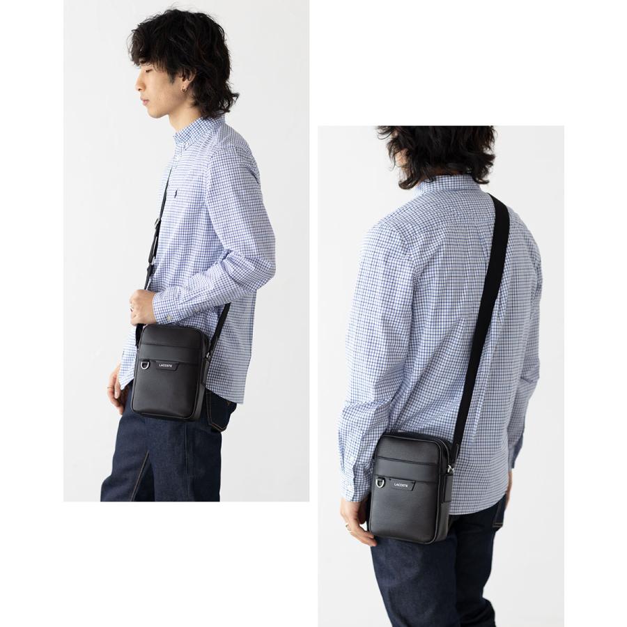 LACOSTE（ラコステ） オシアン レザー サッチェルバッグ NH5047OI
