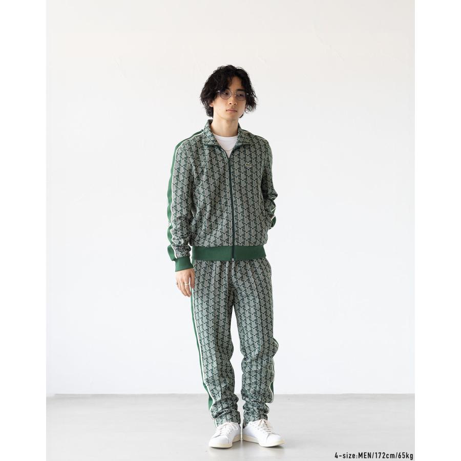 LACOSTE ラコステ　モノグラム　セットアップ　　SH1368 ブラック LACOSTE ラコステ モノグラム ジャカード トラックジャケット