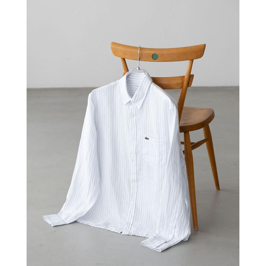 LACOSTE（ラコステ） リネン ストライプ シャツ CH5975 メンズ ボタン 