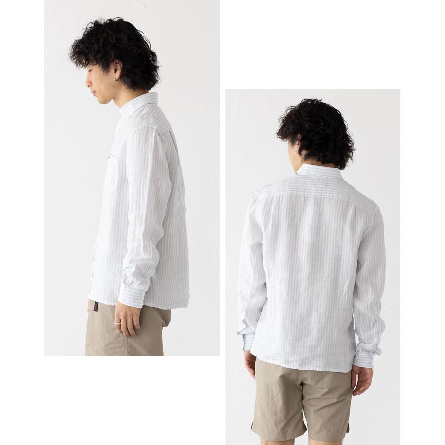 LACOSTE（ラコステ） リネン ストライプ シャツ CH5975 メンズ ボタン 