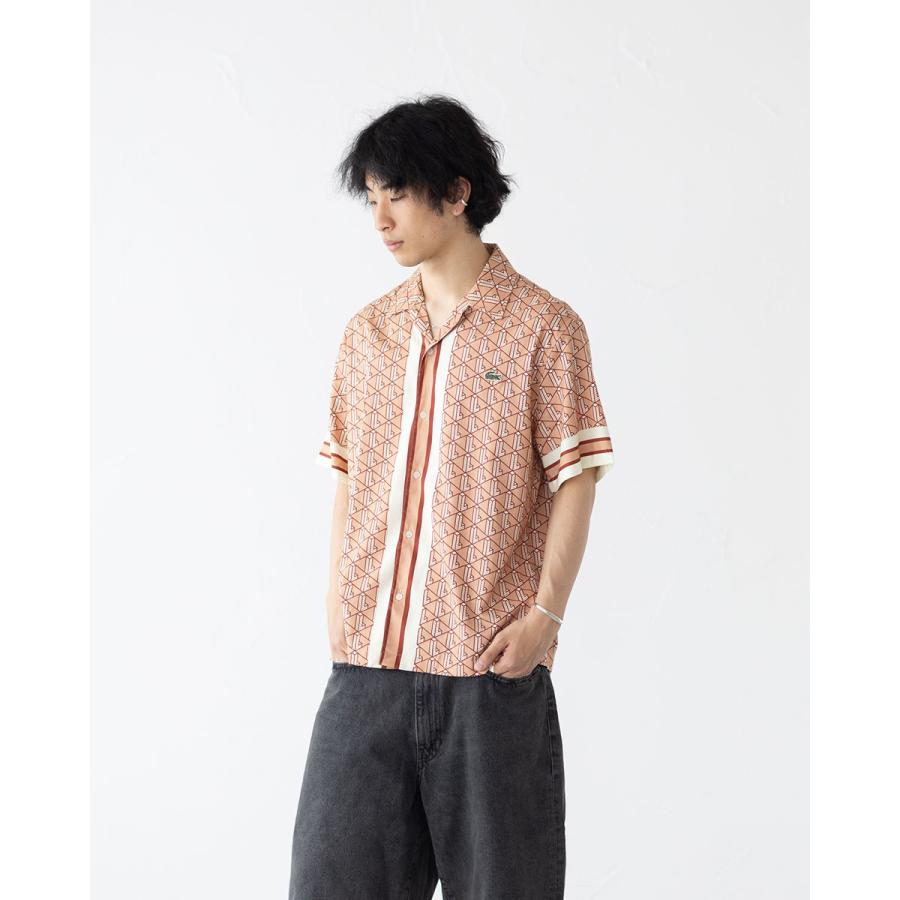 LACOSTE（ラコステ） モノグラム オープンカラー シャツ LACOSTE