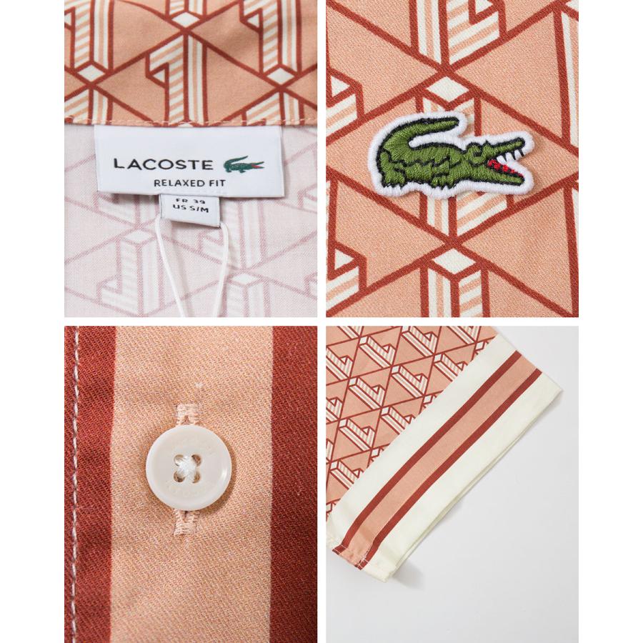 LACOSTE（ラコステ） モノグラム オープンカラー シャツ LACOSTE