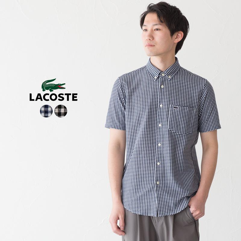ラコステ クールマックス ブレンド ジャガード 半袖 チェックシャツ CH720LJ-99 メンズ ボタンダウンシャツ : ls-ss-shirts2  : ココチヤ - 通販 - Yahoo!ショッピング