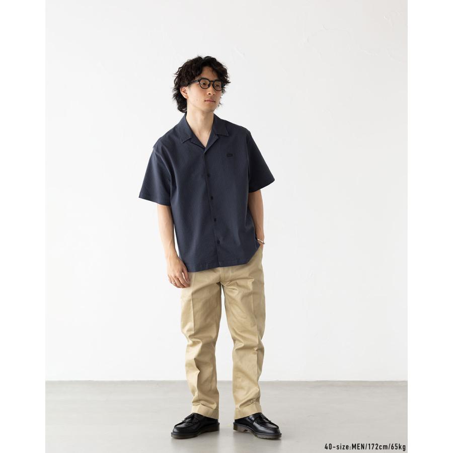 LACOSTE（ラコステ） シアサッカー オープンカラー シャツ LACOSTE