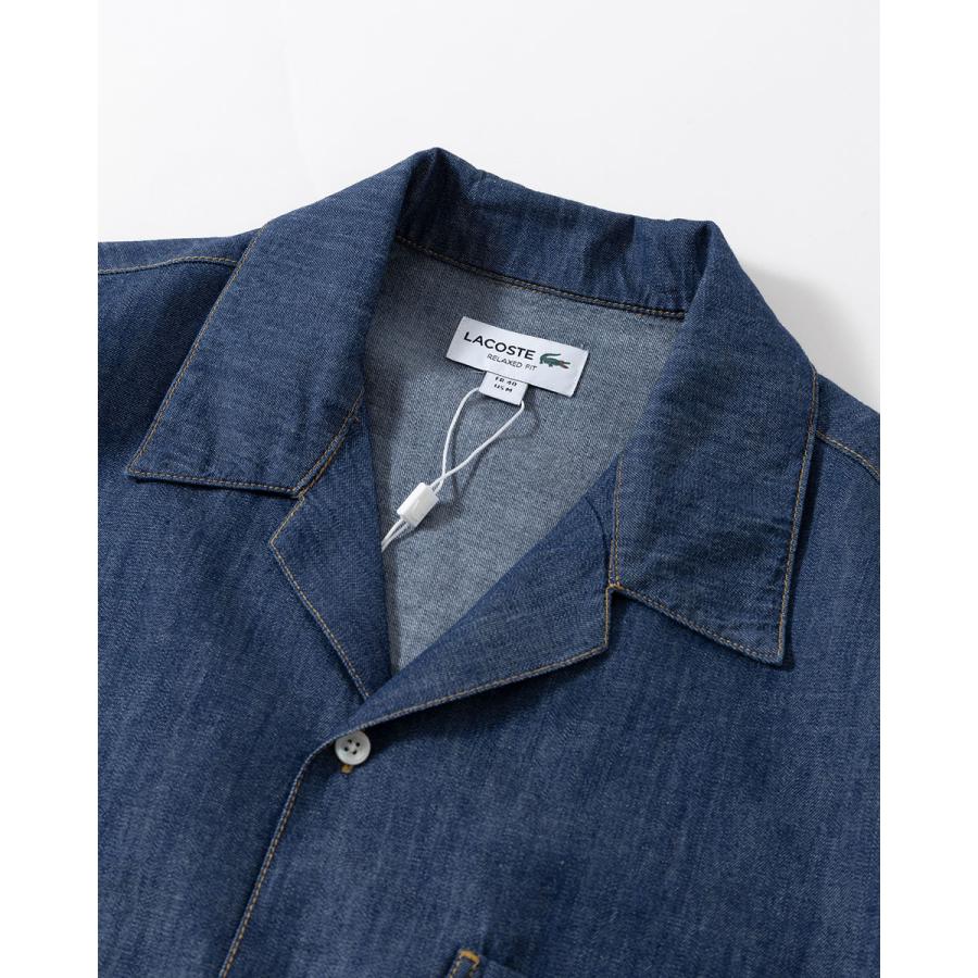 LACOSTE（ラコステ） オープンカラー デニムシャツ リラックスフィット