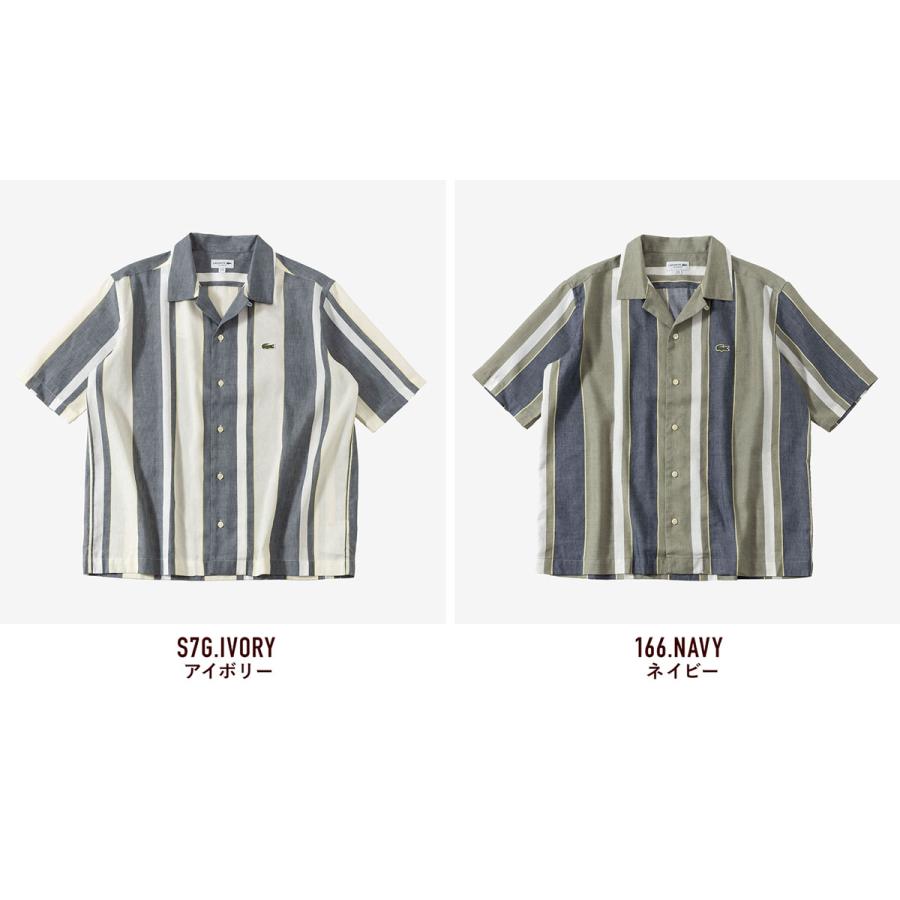 ラコステ　半袖　シャツ　2着 LACOSTE（ラコステ） リネンブレンド オープンカラーシャツ LACOSTE