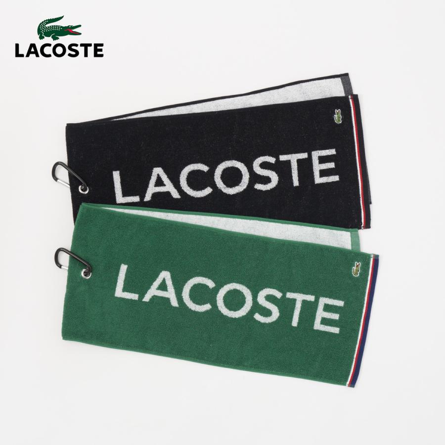 LACOSTE（ラコステ） ゴルフ フェイスタオル カラビナ付き LACOSTE