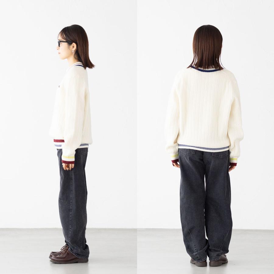 LACOSTE（ラコステ） Vネック リブニット セーター LACOSTE AH3133-10