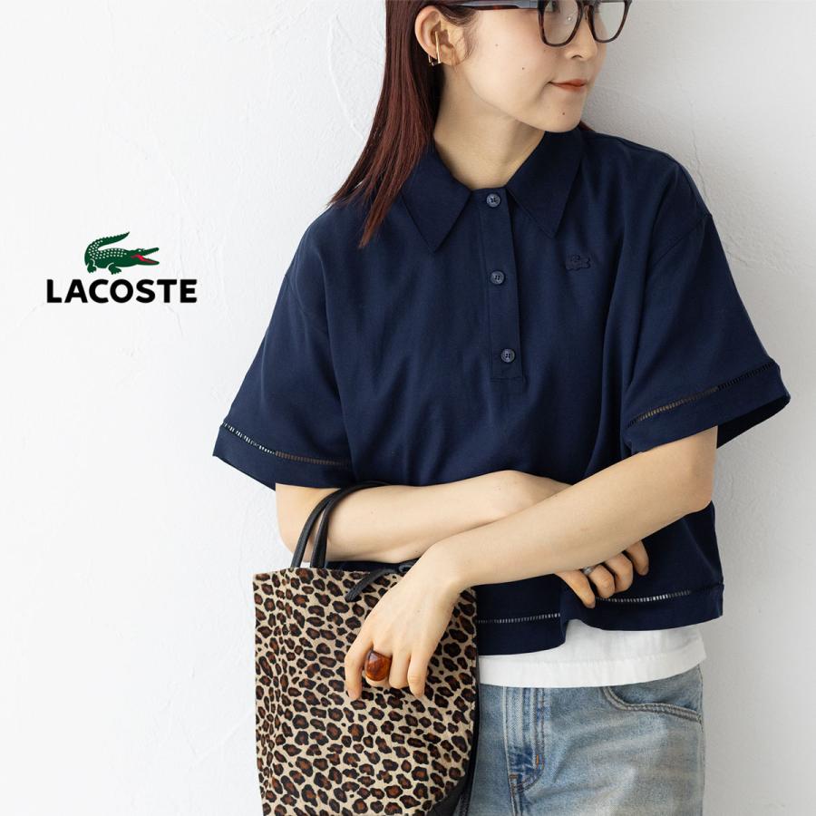 LACOSTE（ラコステ） リヨセル×リネン ブレンドツイル ポロシャツ 短丈