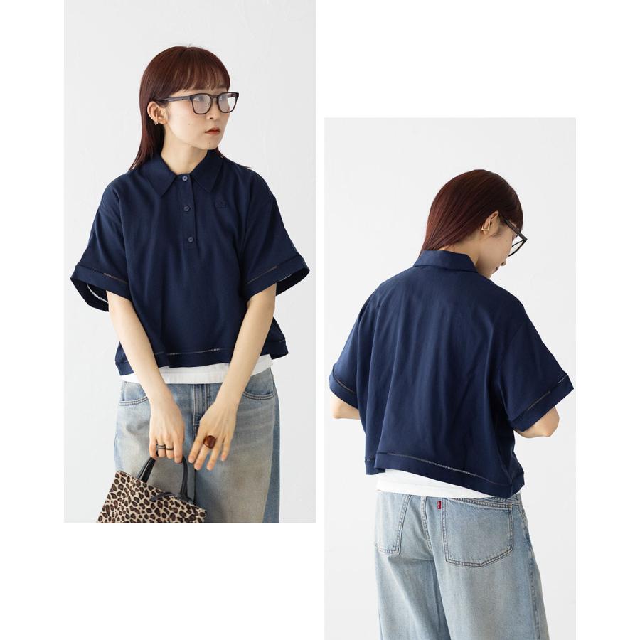 LACOSTE（ラコステ） リヨセル×リネン ブレンドツイル ポロシャツ 短丈