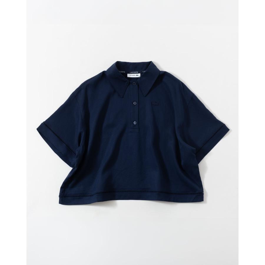 LACOSTE（ラコステ） リヨセル×リネン ブレンドツイル ポロシャツ 短丈