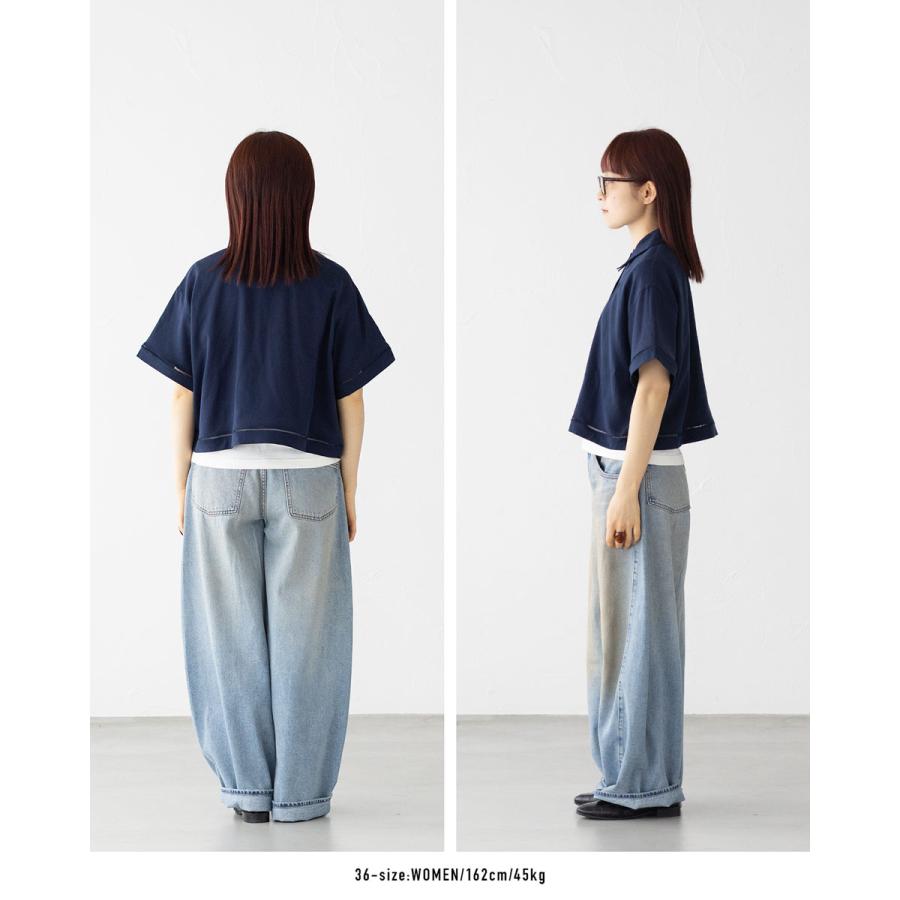LACOSTE（ラコステ） リヨセル×リネン ブレンドツイル ポロシャツ 短丈