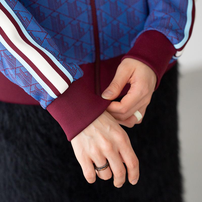 【希少大人気 】ラコステLACOSTEモノグラムジャガードトラックジャケット赤 モノグラムジャカードトラックジャケット SH1368 - ラコステ