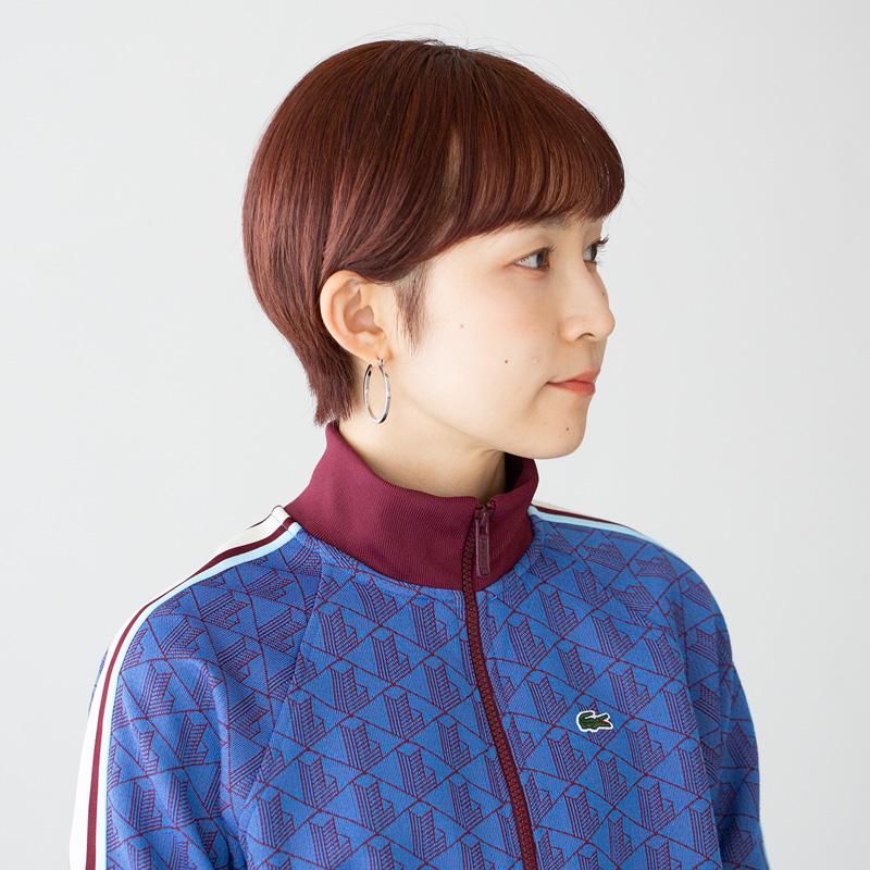 ラコステ　モノグラムジャカードトラックジャケット レディースM LACOSTE｜モノグラムジャカードトラックジャケット
