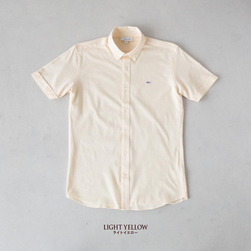 ラコステ ウィンドウペン ビズポロシャツ PH763EL 半袖 ボタンダウン
