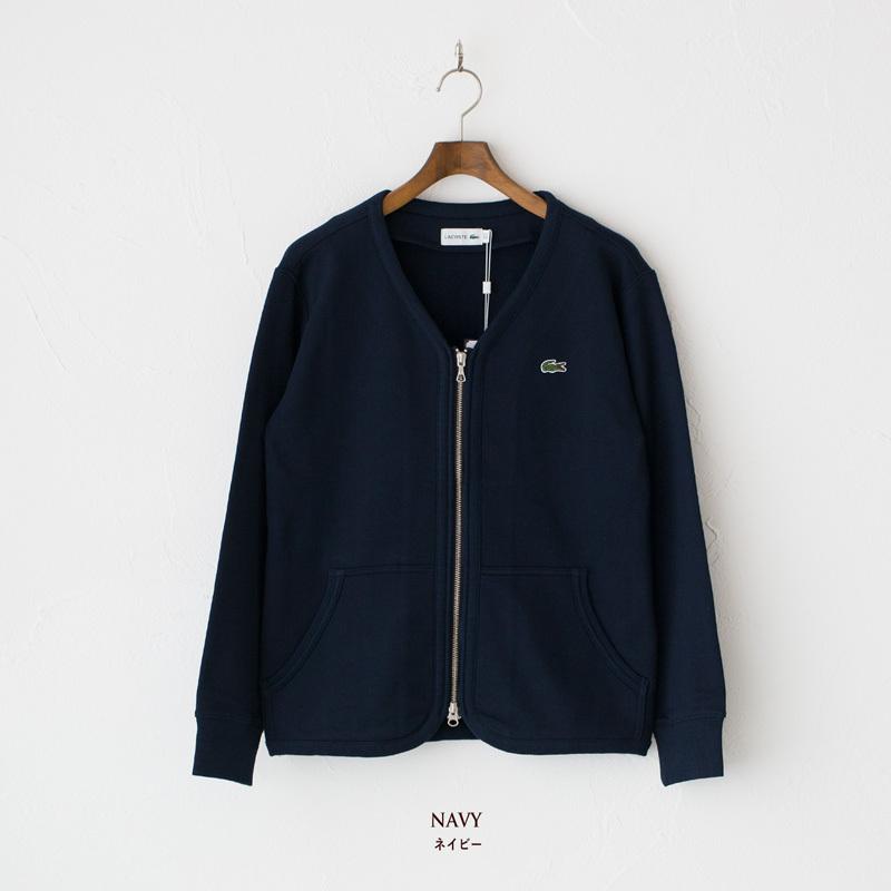 LACOSTE ラコステ プレミアム スウェット ジップカーディガン LACOSTE ラコステ プレミアム スウェット ジップカーディガン