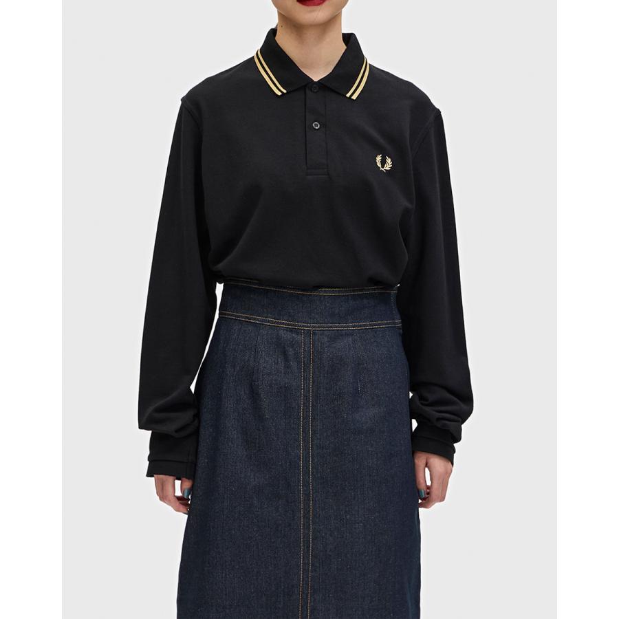 極美品　FRED PERRY 現行モデル　長袖ポロシャツ　ブラック　定価約2万円 FRED PERRY（フレッドペリー） 長袖ポロシャツ メンズ The Fred Perry