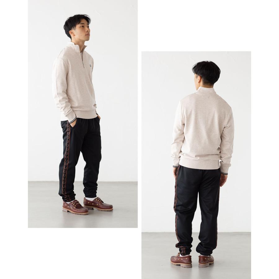 【週末限定値下げ】フレッドペリー　プリーツスウェット Half Zip Sweatshirt(S 102：BLACK): | FRED PERRY JAPAN | フレッド