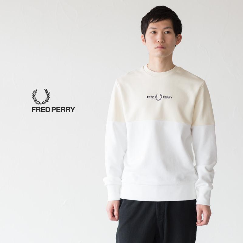 フレッドペリー　クールネックスウェットシャツ　新品未使用 FRED PERRY（フレッドペリー） カラーブロック スウェットシャツ M3576