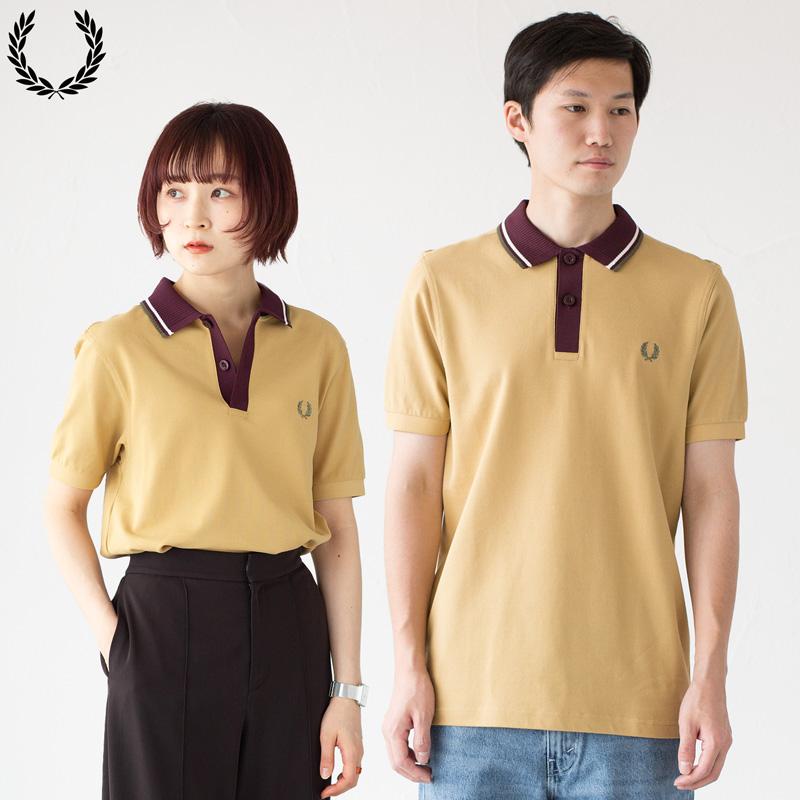 FRED PERRY フレッドペリー ニット カラー ポロシャツ M3665 FRED PERRY フレッドペリー ニット カラー ポロシャツ M3665