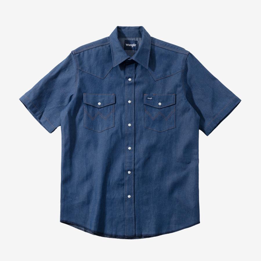 古着 ラングラー Wrangler 半袖 デニムシャツ メンズM相当 /eaa562044 古着 ラングラー Wrangler 半袖 デニムシャツ メンズM相当 /eaa562044