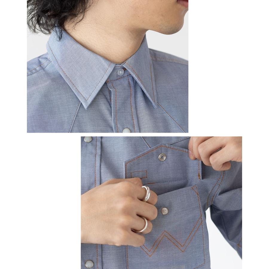 Wrangler（ラングラー） アメリカ直輸入 未洗いデニム T/Cシャンブレー