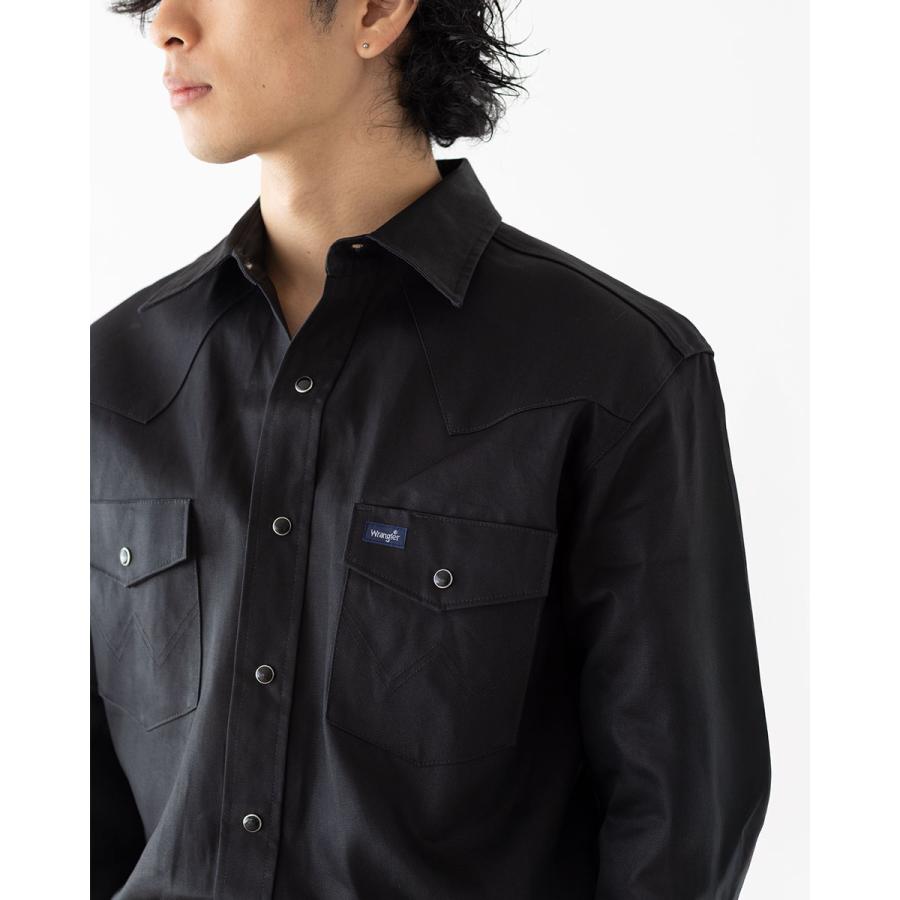 アメリカ直輸入 Wrangler ラングラー ツイル シャツ 無地 ウエスタン