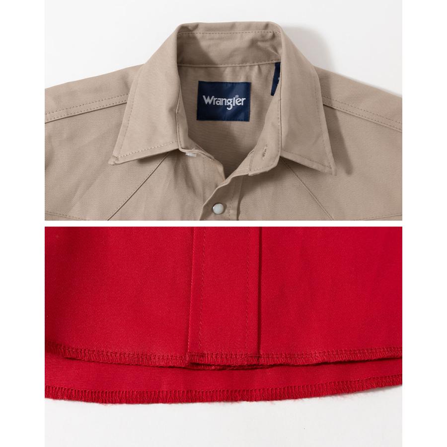 アメリカ直輸入 Wrangler ラングラー ツイル シャツ 無地 ウエスタン