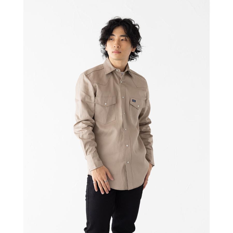 アメリカ直輸入 Wrangler ラングラー ツイル シャツ 無地 ウエスタン