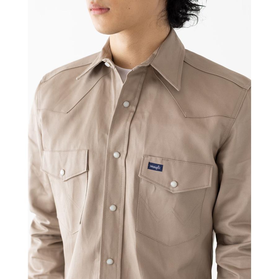 アメリカ直輸入 Wrangler ラングラー ツイル シャツ 無地 ウエスタン