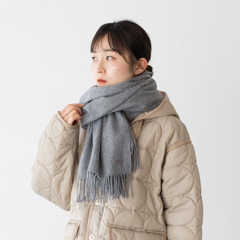 LACOSTE（ラコステ） フリンジ ウール 大判 ストール MSW2161