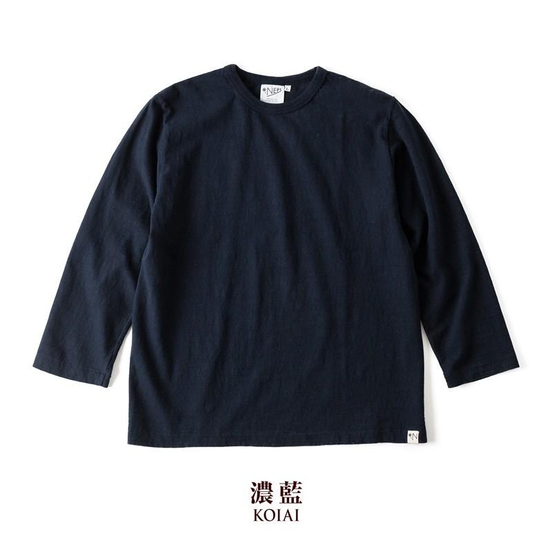 NEPS 斑糸 吊り編み 七分袖 Tシャツ ネップス むら糸/落綿/リサイクル