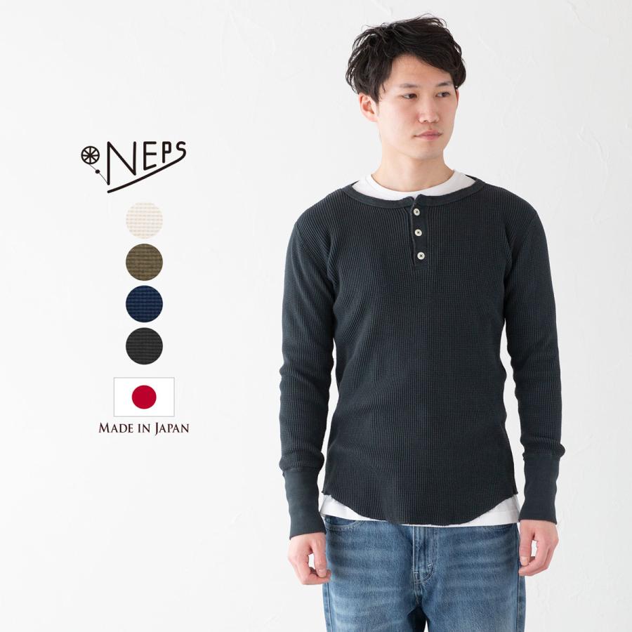 NEPS クラシック ワッフル ヘンリーネック Tシャツ/ネップス メンズ