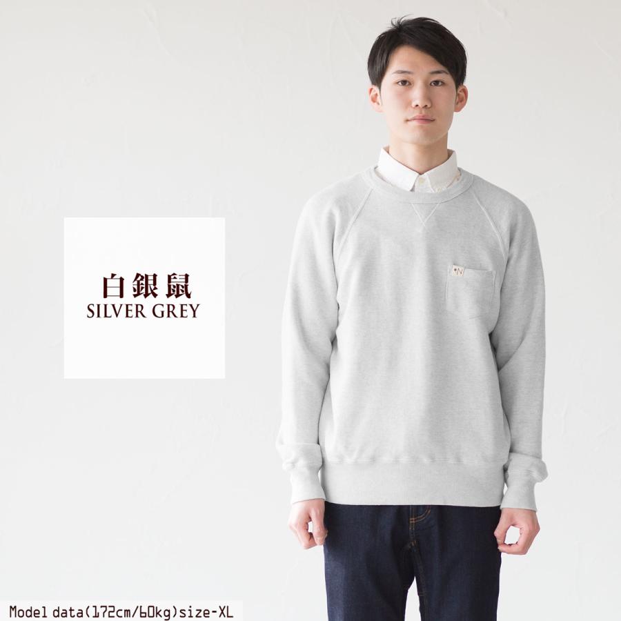 NEPS ネップス 吊り編み ポケット付 クルーネック スウェット シャツ