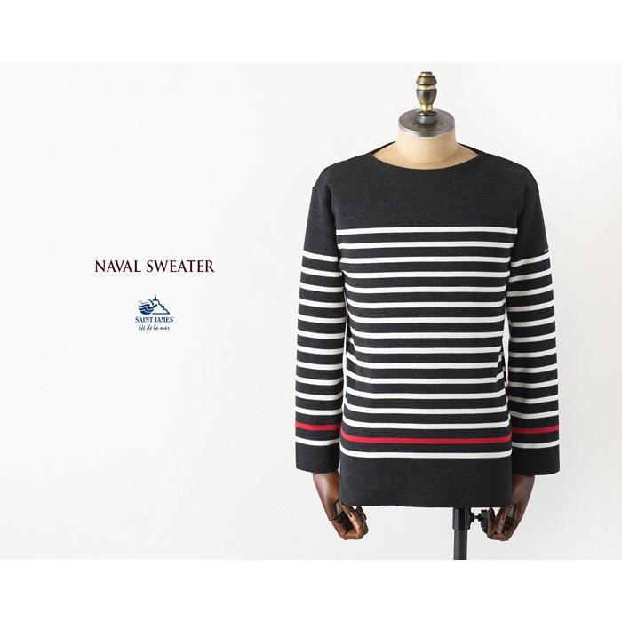 日本正規品 セントジェームス ナバル セーター レッドライン SAINT JAMES NAVAL SWEATER メンズ レディース ボーダー ニット 16JL50/50 R.ROUG_2