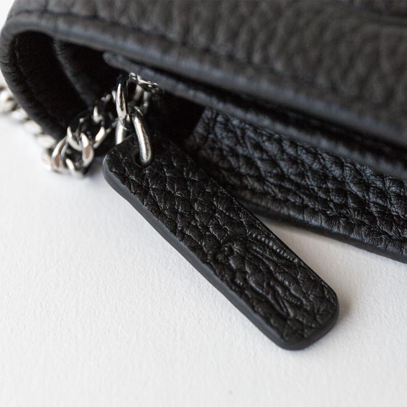 ラコステ CROCO CREW メタルチェーン付き コンパクト ウォレット