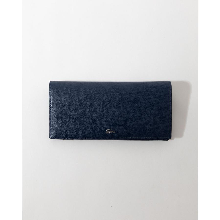 Lacoste ロゴプリント 長財布 ネイビー LACOSTE（ラコステ） ロングウォレット LACOSTE NH1603KP レザー 長