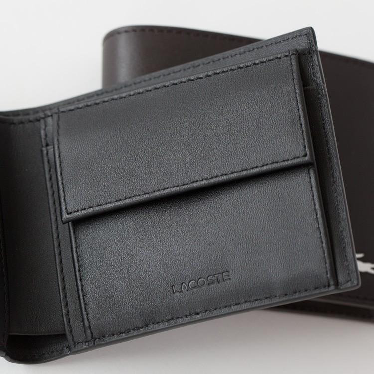 【新品未使用品】LACOSTE ラコステ ブラック 黒 折財布 LACOSTE（ラコステ） 2つ折り財布 NH1112 (NH1112X) M BILLFOLD COIN