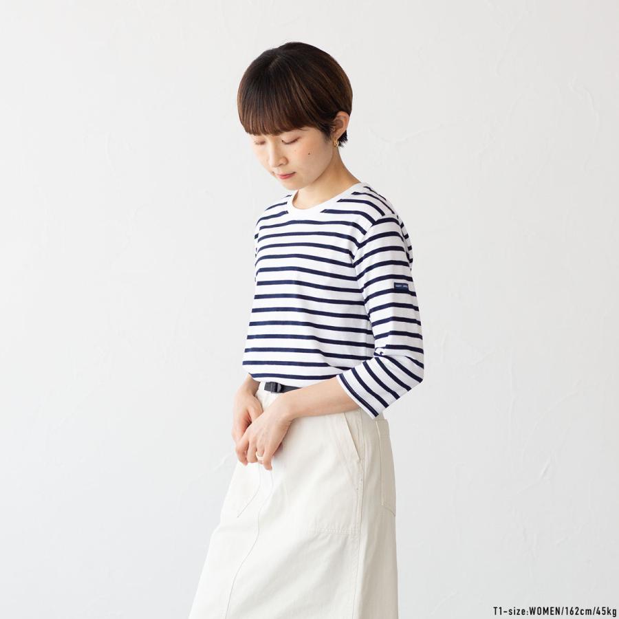 日本正規品 セントジェームス クルーネック 七分袖 ボーダーTシャツ