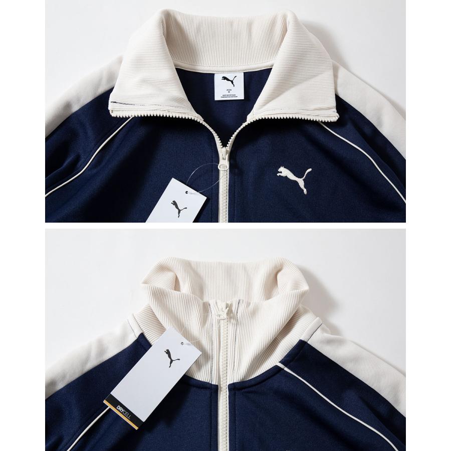 新品PUMAトラックジャケットパンツジャージ刺繍ロゴ 紺✕白Ｌ〜O日本製 PUMA プーマ ジャージ ユニセックス T7 トラックジャケット JP