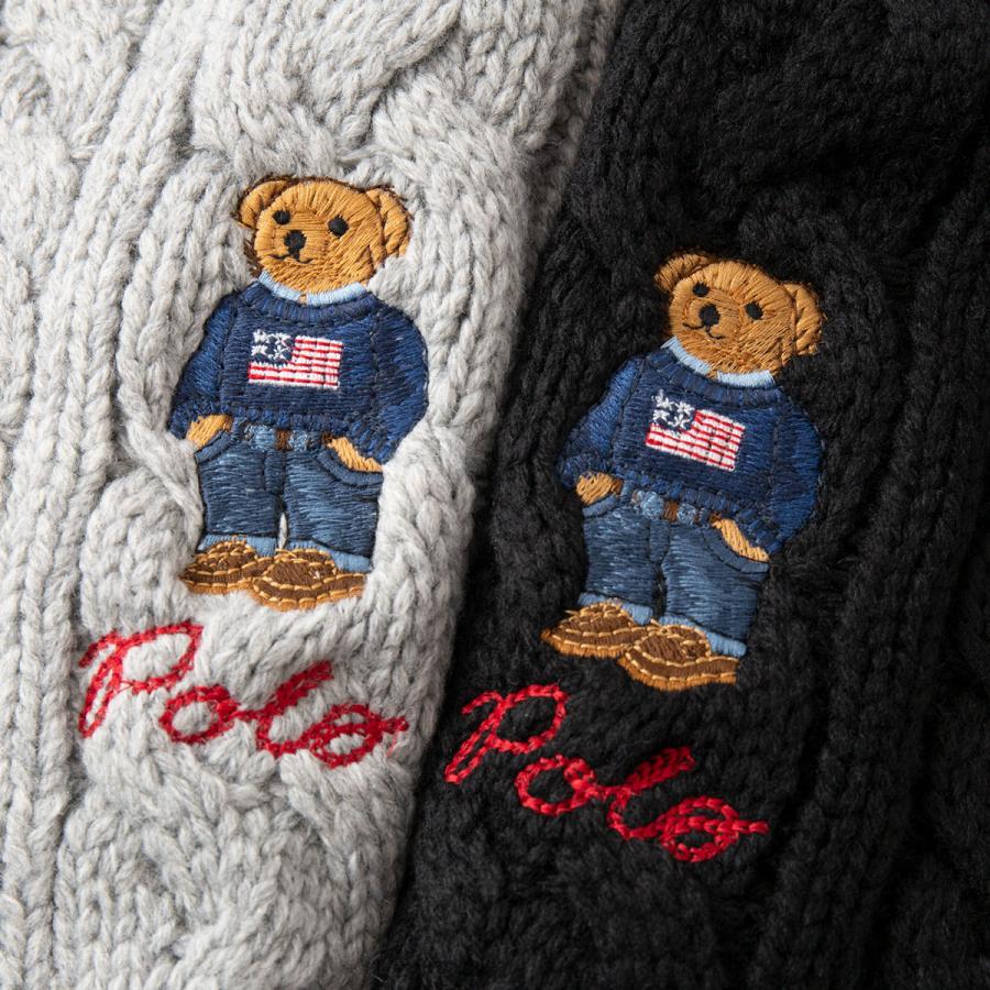 ポロ ラルフローレン ポロベア マフラー POLO RalphLauren PC1036 リサイクル ケーブル編み ニット スカーフ｜cocochiya｜02