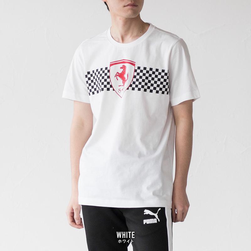 プーマ フェラーリ チェッカーフラッグ ロゴ Tシャツ 599848 プーマ フェラーリ チェッカーフラッグ ロゴ Tシャツ 599848
