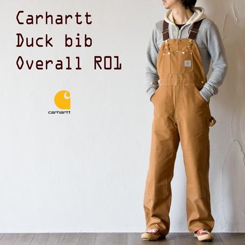 カーハート ダブルニー オーバーオールブラウンダック未洗い CARHARTT