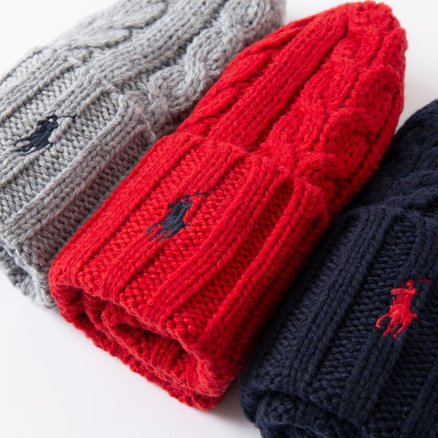 POLO RALPH LAUREN ポロ ラルフローレン ケーブル編み ニット帽 POLO RALPH LAUREN ポロ ラルフローレン ケーブル編み ニット帽