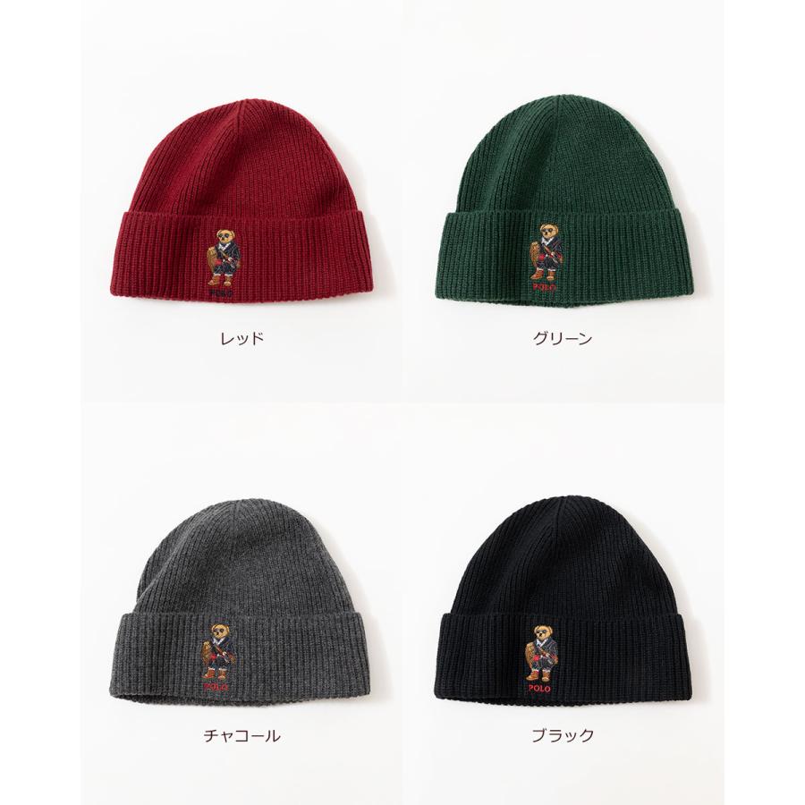 POLO RALPH LAUREN　ポロベア　カシミヤ混　ニットキャップニット帽 POLO RALPH LAUREN（ポロ・ラルフローレン） ポロベア ニット帽