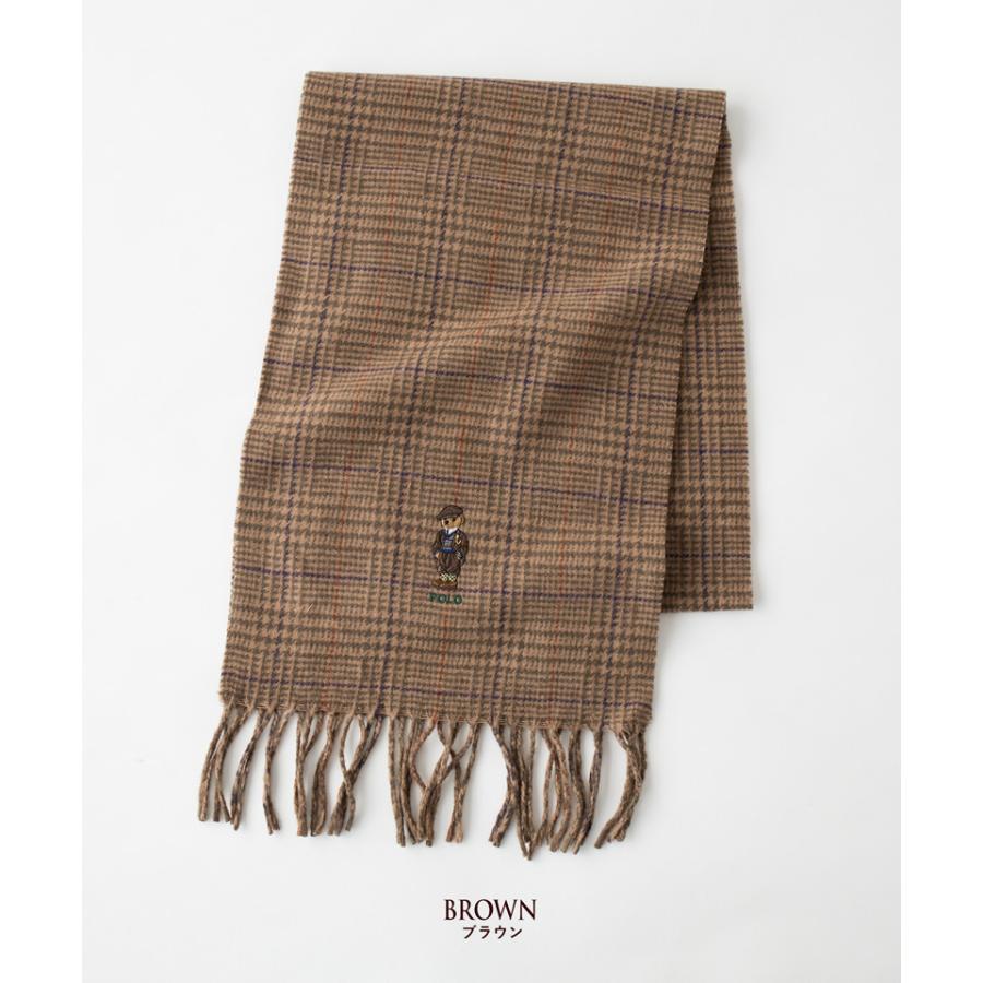 POLO RALPH LAUREN ポロベア チェック ウール マフラー PC1042 POLO RALPH LAUREN ポロベア チェック ウール マフラー PC1042