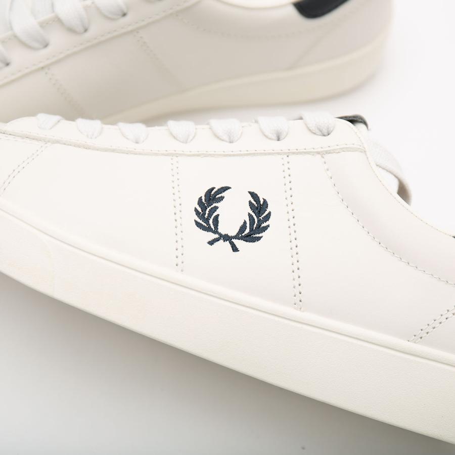 未使用　FRED PERRY x MUVEILコラボ スリッポン 24cm 白 FRED PERRY（フレッドペリー） スペンサー レザー B4334 メンズ