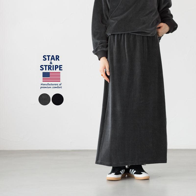 STAR&STRIPE スターアンドストライプ ロングスカート ベロア STAR&STRIPE スターアンドストライプ ロングスカート ベロア